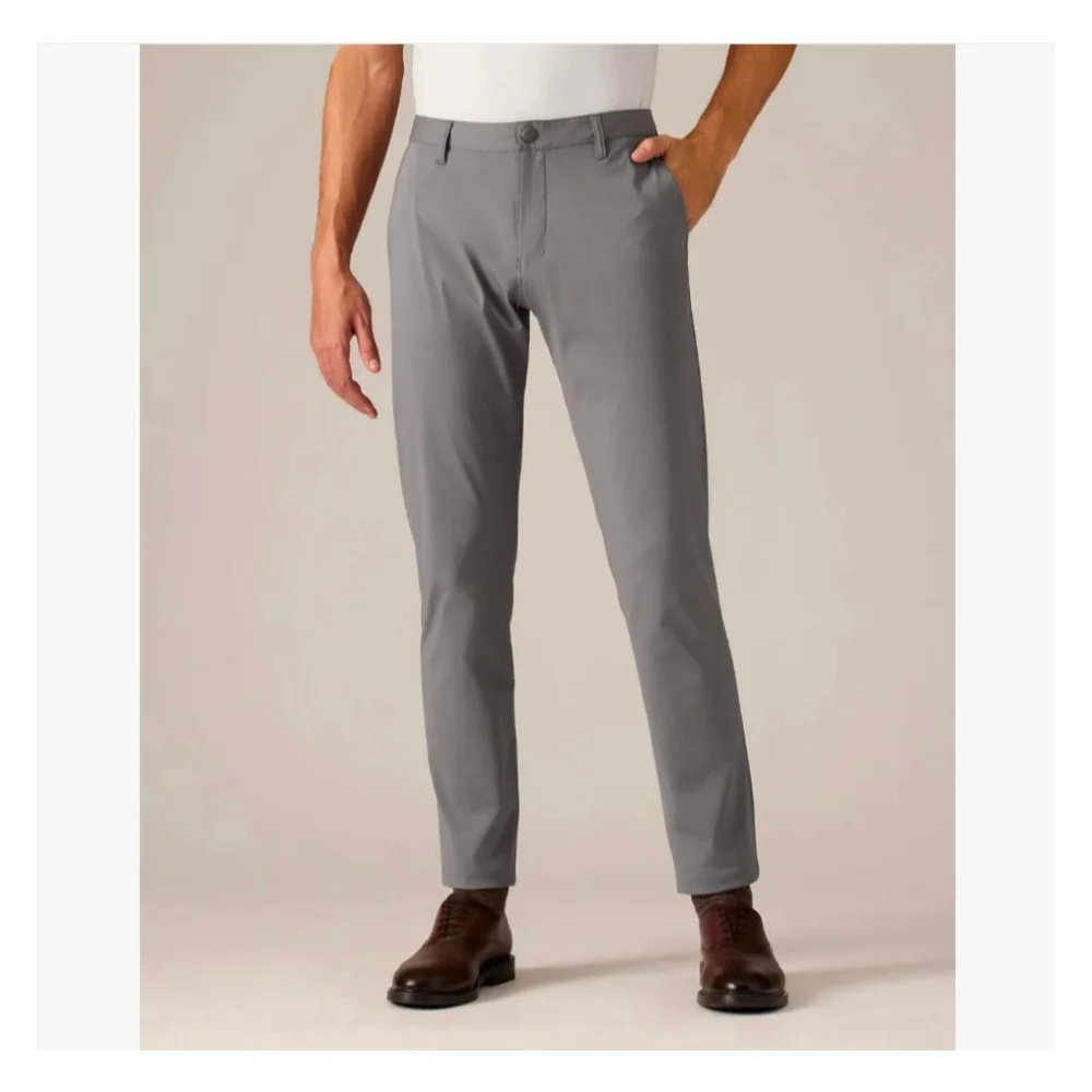 Men's RHONE Commuter Pant Slim Chinos Size 35x27 Gray